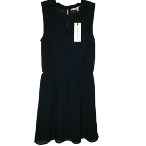 Collective Concepts Kaeli Eyelet Dress Stitch Fix Sleeveless Navy Blue Small